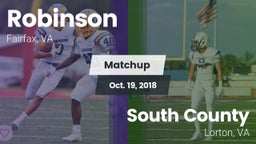 Matchup: Robinson  vs. South County  2018