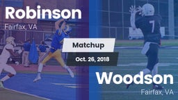Matchup: Robinson  vs. Woodson  2018