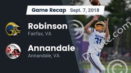 Recap: Robinson  vs. Annandale  2018