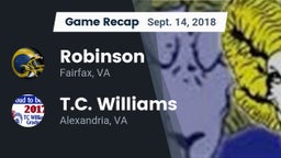Recap: Robinson  vs. T.C. Williams 2018