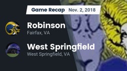 Recap: Robinson  vs. West Springfield  2018