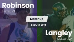 Matchup: Robinson  vs. Langley  2019