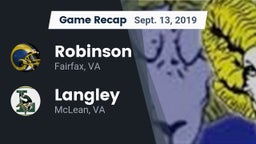 Recap: Robinson  vs. Langley  2019