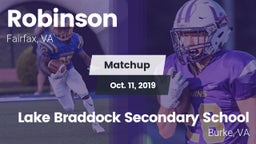Matchup: Robinson  vs. Lake Braddock Secondary School 2019