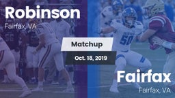 Matchup: Robinson  vs. Fairfax  2019