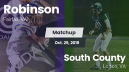 Matchup: Robinson  vs. South County  2019