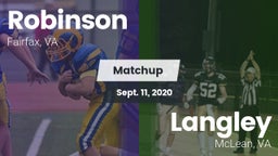 Matchup: Robinson  vs. Langley  2020