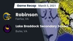 Recap: Robinson  vs. Lake Braddock Secondary School 2021