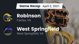 Recap: Robinson  vs. West Springfield  2021