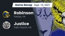 Recap: Robinson  vs. Justice  2021