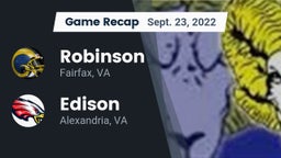 Recap: Robinson  vs. Edison  2022