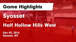 Syosset  vs Half Hollow Hills West  Game Highlights - Dec 03, 2016