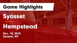 Syosset  vs Hempstead  Game Highlights - Dec. 18, 2018