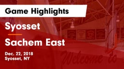 Syosset  vs Sachem East  Game Highlights - Dec. 22, 2018