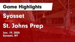 Syosset  vs St. Johns Prep Game Highlights - Jan. 19, 2020