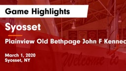Syosset  vs Plainview Old Bethpage John F Kennedy  Game Highlights - March 1, 2020