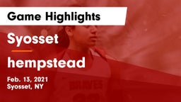 Syosset  vs hempstead  Game Highlights - Feb. 13, 2021