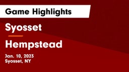 Syosset  vs Hempstead  Game Highlights - Jan. 10, 2023