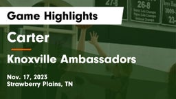 Carter  vs Knoxville Ambassadors Game Highlights - Nov. 17, 2023