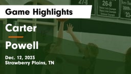 Carter  vs Powell  Game Highlights - Dec. 12, 2023