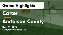 Carter  vs Anderson County  Game Highlights - Dec. 19, 2023