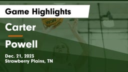 Carter  vs Powell  Game Highlights - Dec. 21, 2023