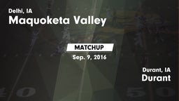 Matchup: Maquoketa Valley vs. Durant  2015
