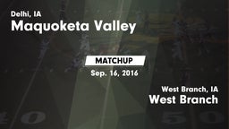 Matchup: Maquoketa Valley vs. West Branch  2015