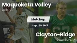 Matchup: Maquoketa Valley vs. Clayton-Ridge  2017