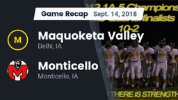 Recap: Maquoketa Valley  vs. Monticello  2018