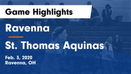 Ravenna  vs St. Thomas Aquinas  Game Highlights - Feb. 3, 2020
