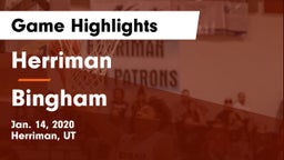 Herriman  vs Bingham  Game Highlights - Jan. 14, 2020