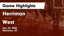 Herriman  vs West  Game Highlights - Jan. 24, 2020