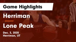 Herriman  vs Lone Peak  Game Highlights - Dec. 3, 2020