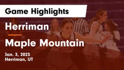 Herriman  vs Maple Mountain  Game Highlights - Jan. 3, 2023