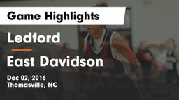 Ledford  vs East Davidson  Game Highlights - Dec 02, 2016