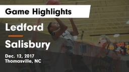 Ledford  vs Salisbury  Game Highlights - Dec. 12, 2017