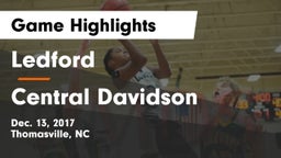 Ledford  vs Central Davidson  Game Highlights - Dec. 13, 2017