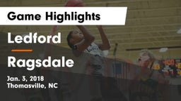 Ledford  vs Ragsdale  Game Highlights - Jan. 3, 2018