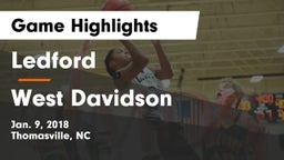 Ledford  vs West Davidson  Game Highlights - Jan. 9, 2018