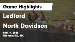 Ledford  vs North Davidson  Game Highlights - Feb. 9, 2018