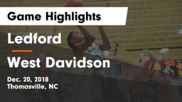 Ledford  vs West Davidson  Game Highlights - Dec. 20, 2018