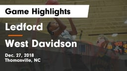 Ledford  vs West Davidson  Game Highlights - Dec. 27, 2018