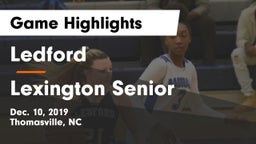 Ledford  vs Lexington Senior  Game Highlights - Dec. 10, 2019