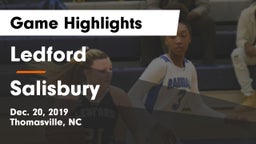 Ledford  vs Salisbury  Game Highlights - Dec. 20, 2019