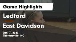 Ledford  vs East Davidson  Game Highlights - Jan. 7, 2020