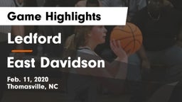 Ledford  vs East Davidson  Game Highlights - Feb. 11, 2020