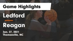Ledford  vs Reagan  Game Highlights - Jan. 27, 2021