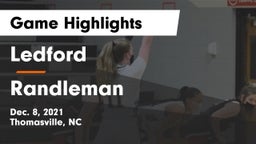 Ledford  vs Randleman  Game Highlights - Dec. 8, 2021