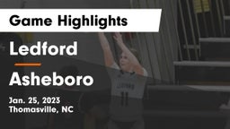 Ledford  vs Asheboro  Game Highlights - Jan. 25, 2023